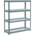 Global Equipment Extra Heavy Duty Shelving 48"W x 18"D x 60"H With 4 Shelves, Wire Deck, Gry 717196